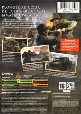 Call of Duty 3 (USA) box cover back